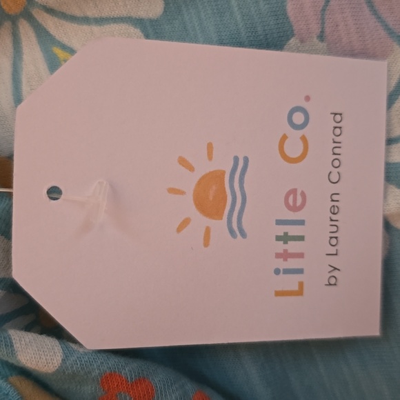 LITTLE CO BY LAUREN CONRAD BABY GIRLS BLUE FLORAL SHOULDER TIE ROMPER SIZE 24 MO - Picture 11 of 12